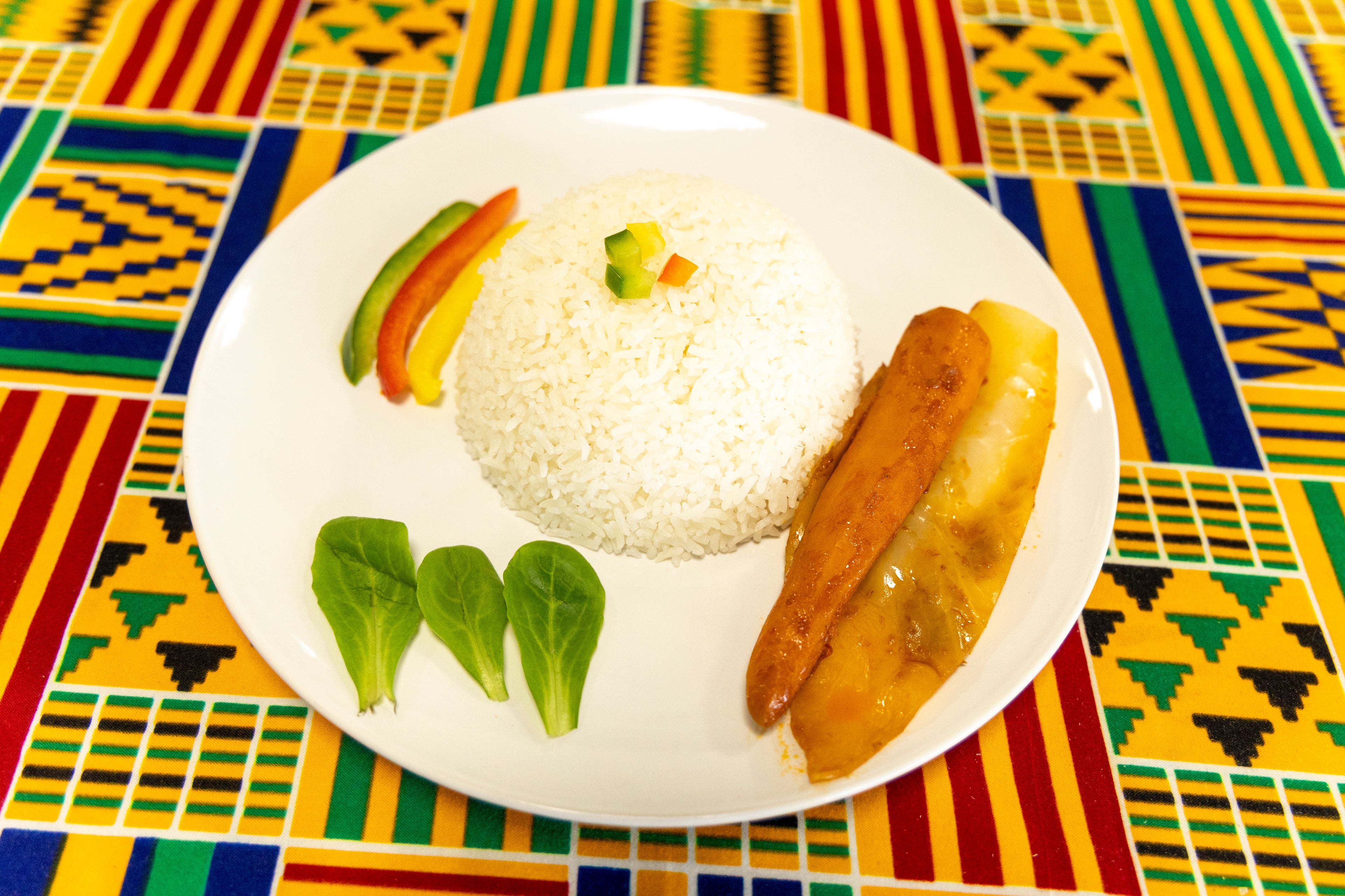 Riz blanc sauce graine